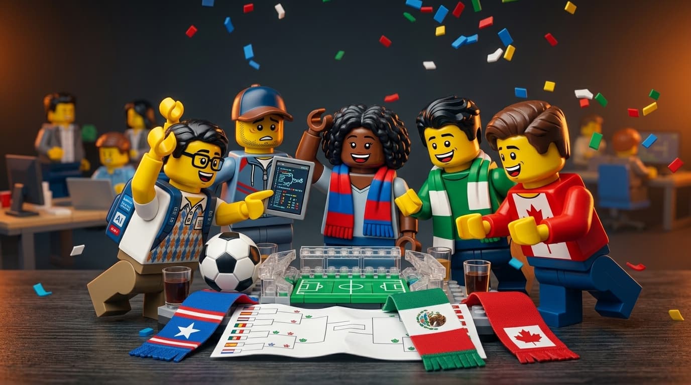 Friends competing over a World Cup 2026 prediction bracket